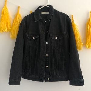 TOPSHOP Black Denim Jacket (US 4)